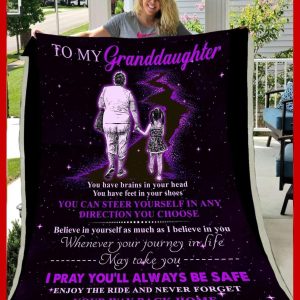 I Pray You’ll Always Be Safe Giving Granddaughter Blanket