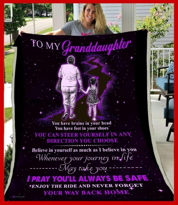 I Pray You’ll Always Be Safe Giving Granddaughter Blanket