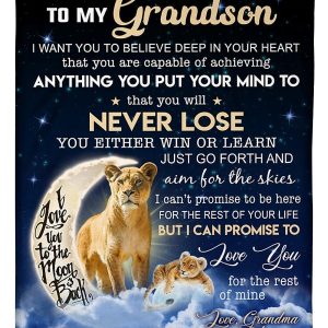 I Promise I Love You For The Rest Of Mine Quote Gift For Grandson Blanket