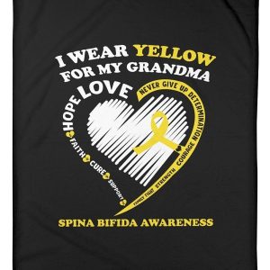 I Wear Yellow For My Grandma Spina Bifida Awareness Blanket