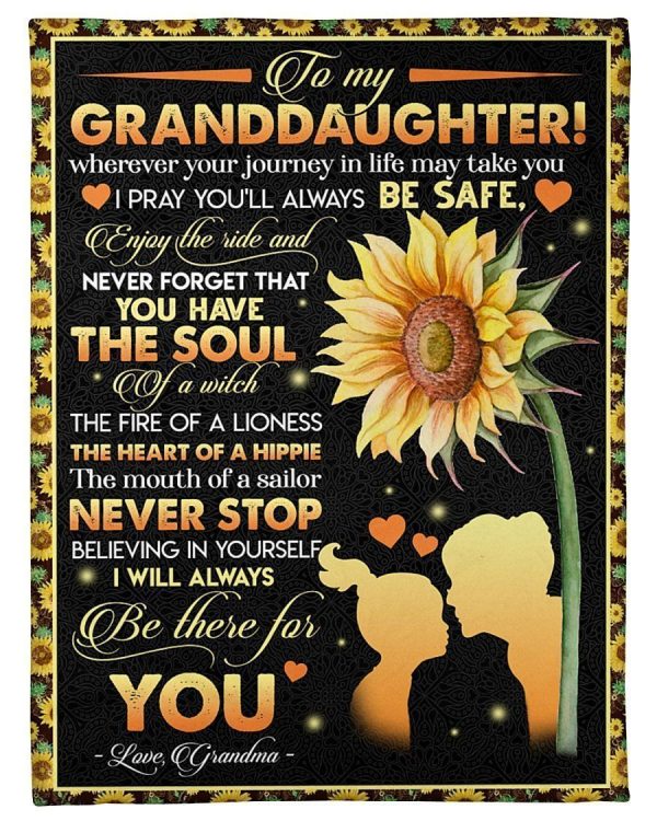 I Will Always Be There For You Lovely Message From Grandma Gifts For Granddaughters Blanket