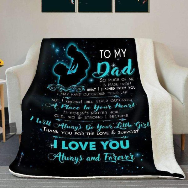 I Will Always Be Your Little Girl Daughter Gift For Dad Blanket