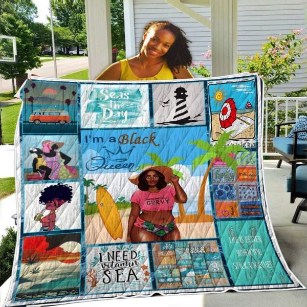 I’M A Black Queen Sea Quilt Blanket Christmas Gift Ideas