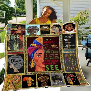 I’M A March Black Queen Quilt Blanket Christmas Gift Ideas