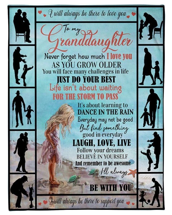 I’ll Always Be With You Lovely Message From Grandpa Gifts For Granddaughters Blanket