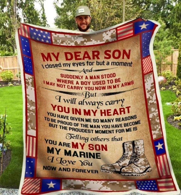 I’ll Always Carry You In My Heart Gift For Son Blanket