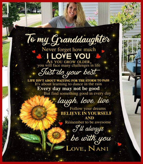 Ill Be With You  Gift For Granddaughter Blanket