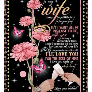 I’ll Love You For The Rest Of Mine Lovely Message From Husband Gifts For Wife Blanket