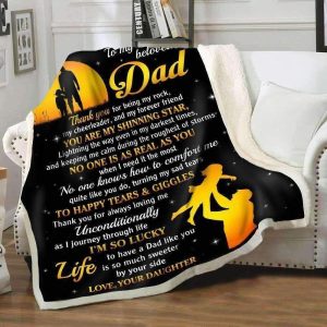 I’m So Lucky To Have A Dad Like You Gift For Dad Blanket