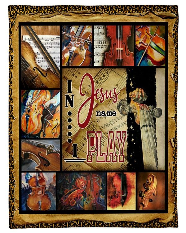 In Jesus Name I Play Cellos Blanket