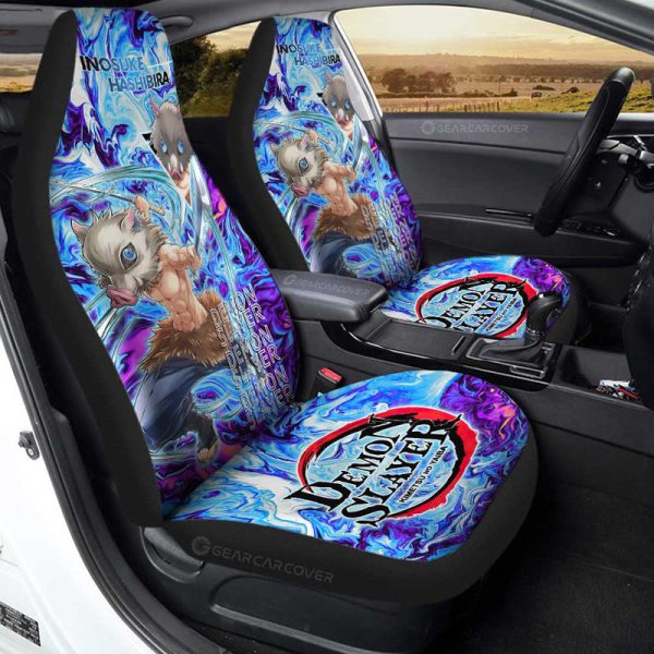 Inosuke Hashibira Car Seat Covers Custom Demon Slayer Car Accessories For Fans