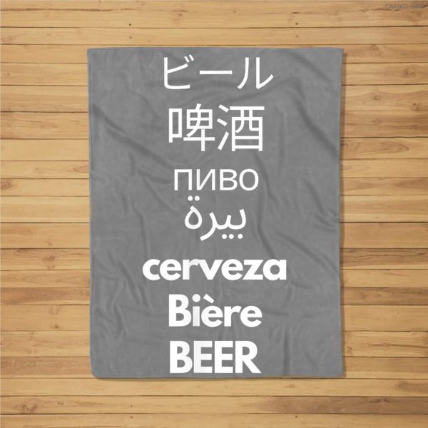 International Language Beer Fleece Blanket