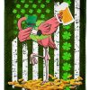 Irish Flag With Flamingo Blanket