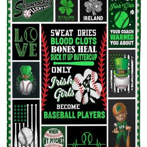 Irish Girl Baseball Blanket