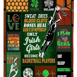 Irish Girl Basketball Blanket