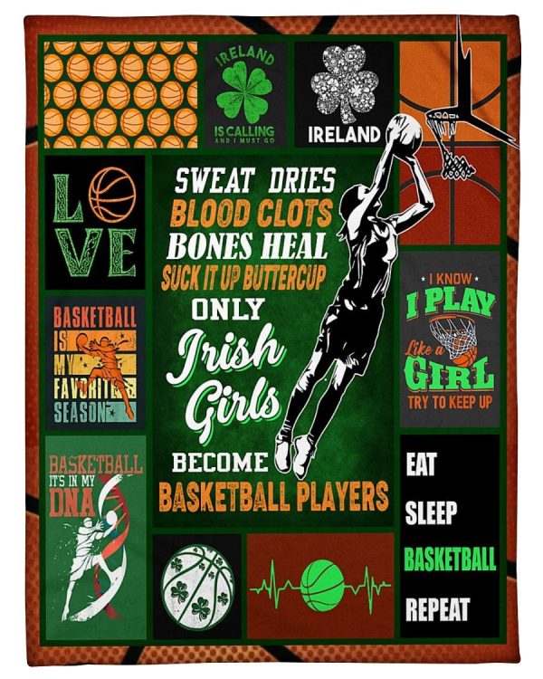 Irish Girl Basketball Blanket