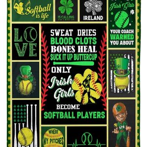 Irish Girl Softball Blanket