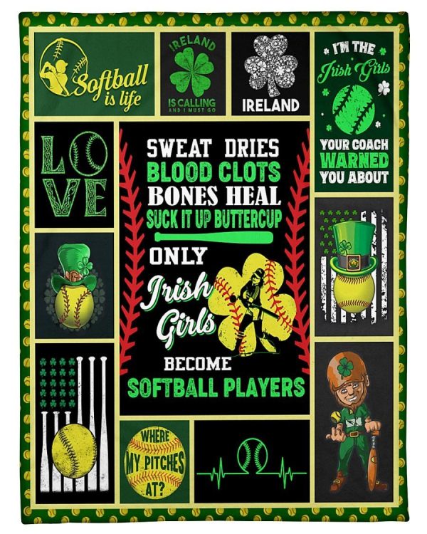 Irish Girl Softball Blanket