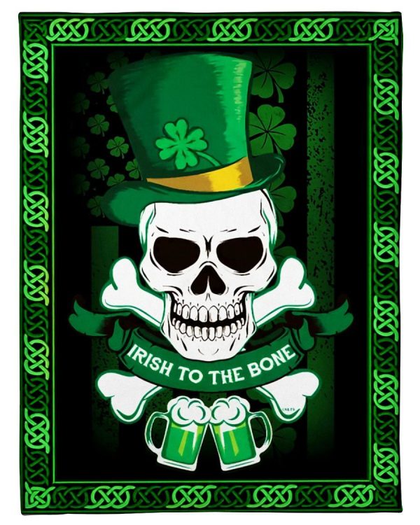 Irish To The Bone Skull Blanket