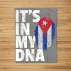 It’S In My Dna Cuba Flag Cuban Pride Mens Womens Gift Retro Fleece Blanket