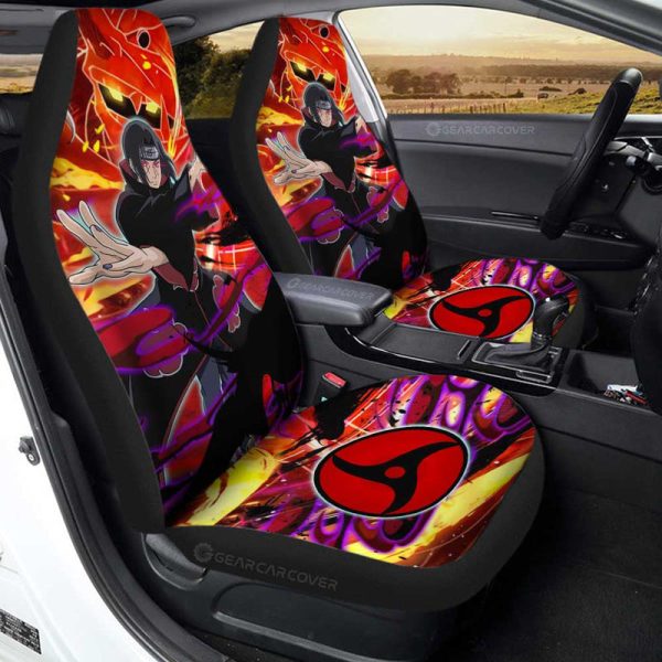 Itachi Car Seat Covers Custom Sharingan Eye Car Accessories