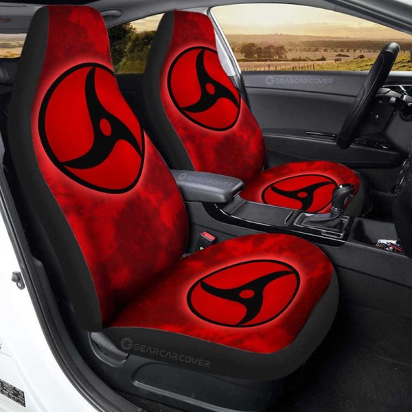 Itachi Mangekyo Sharingan Car Seat Covers Custom Anime Tie Dye Style