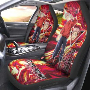 Itadori Yuji Car Seat Covers Custom Jujutsu Kaisen Anime Car Accessories