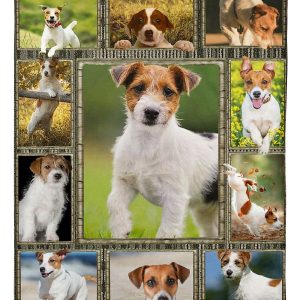 Jack Russell Dog In The Garden Blanket