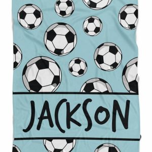 Jackson Football Custom Text Name Printed Blanket