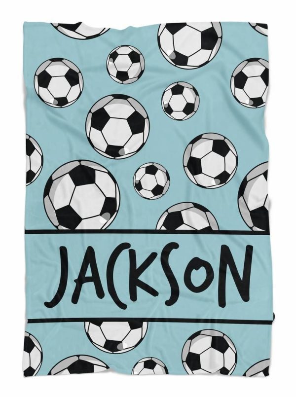 Jackson Football Custom Text Name Printed Blanket