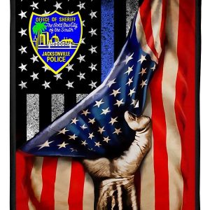 Jacksonville Police American Flag Blanket