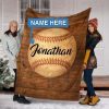 Jonathan Baseball Custom Text Name Blanket