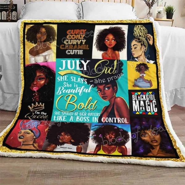 July Girl Black Queen JQQ2161 Fleece Blanket