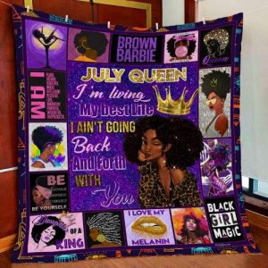 July Girl Black Queen Quilt Blanket PN262Qv7 Block Of Gear™