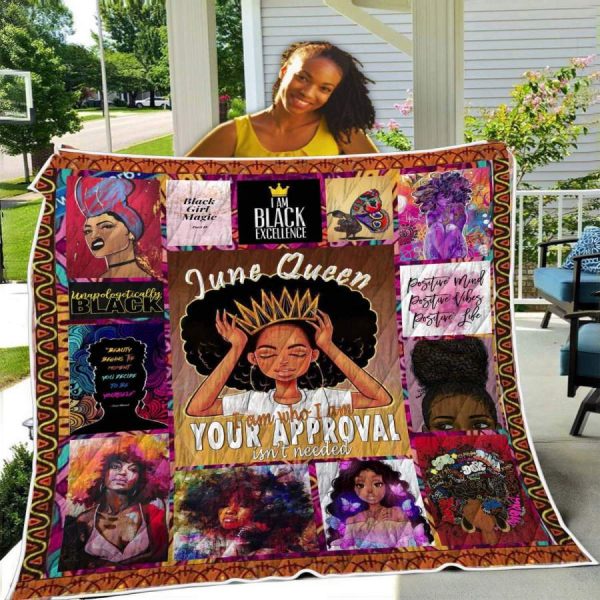 June Black Queen Quilt Blanket Christmas Gift Ideas