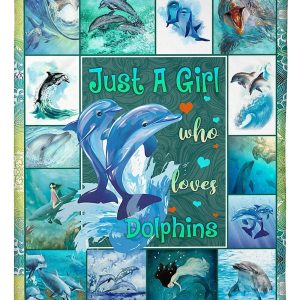 Just A Girl Who Loves Dolphins Blanket