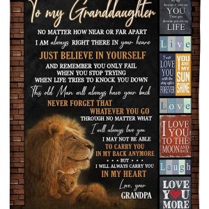 Just Believe In Yourself Lovely Message Gifts For Granddaughters Blanket