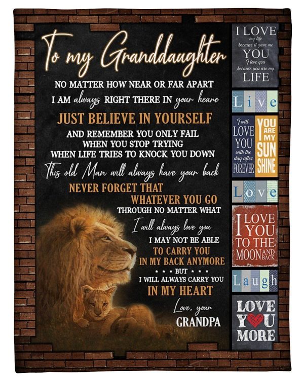 Just Believe In Yourself Lovely Message Gifts For Granddaughters Blanket