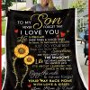 Just Do Your Best Message Mom And Dad Gift For Son Blanket