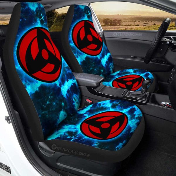 Kakashi Mangekyo Sharingan Car Seat Covers Custom Anime Tie Dye Style