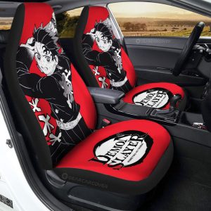 Kamado Tanjiro Car Seat Covers Custom Car Accessories Manga Style For Fans