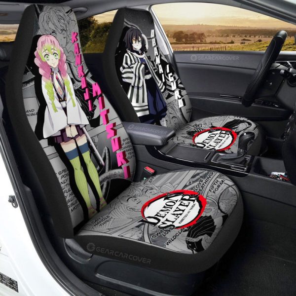 Kanroji And Obanai Car Seat Covers Custom Mix Mangas