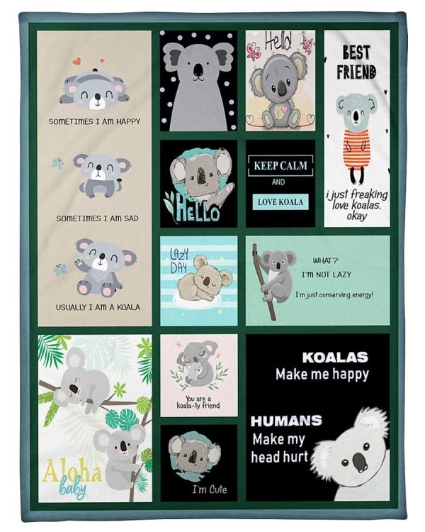 Keep Calm And Love Koala Blanket