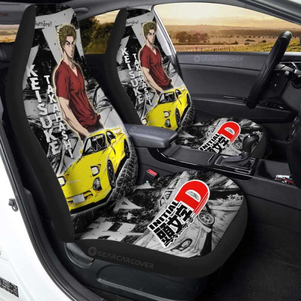 Keisuke Takahashi Car Seat Covers Custom Initial D Anime Car Accessories