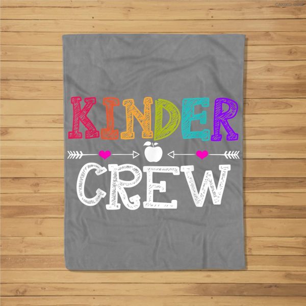 Kinder Crew Funny Kindergarten Teacher 1St Day Of School Fleece Blanket