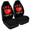 Kitty Dog Paw Love Car Seat Covers Custom Personalized Name Car Accessories