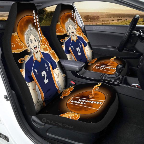 Koshi Sugawara Car Seat Covers Custom For Haikyuu Anime Fans