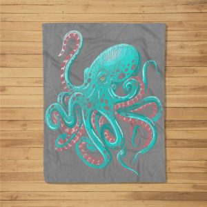 Kraken Octopus Fleece Blanket