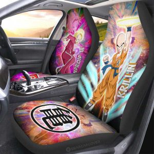 Krillin And Android 18 Car Seat Covers Custom Dragon Ball Anime Car Accessories