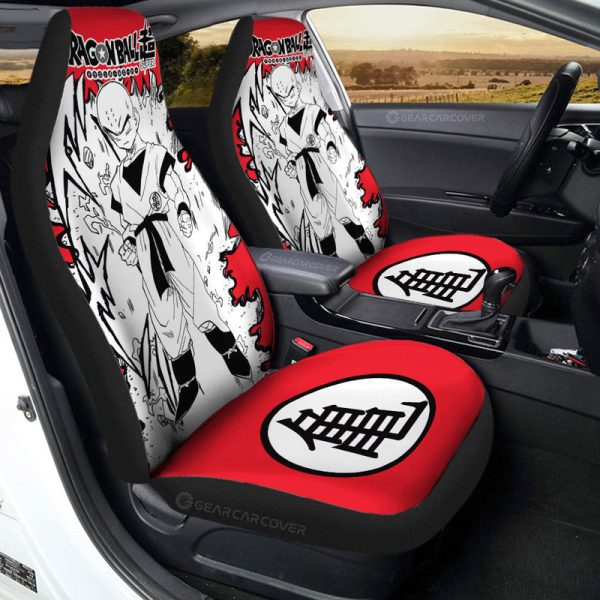 Krillin Car Seat Covers Custom Dragon Ball Anime Car Accessories Manga Style For Fans